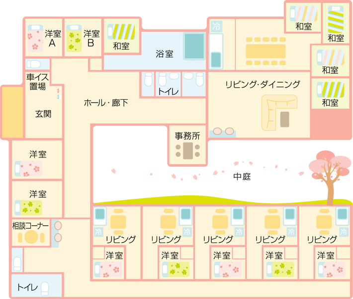 小規模多機能ホーム見取り図